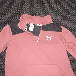 Pink half zip hoodie